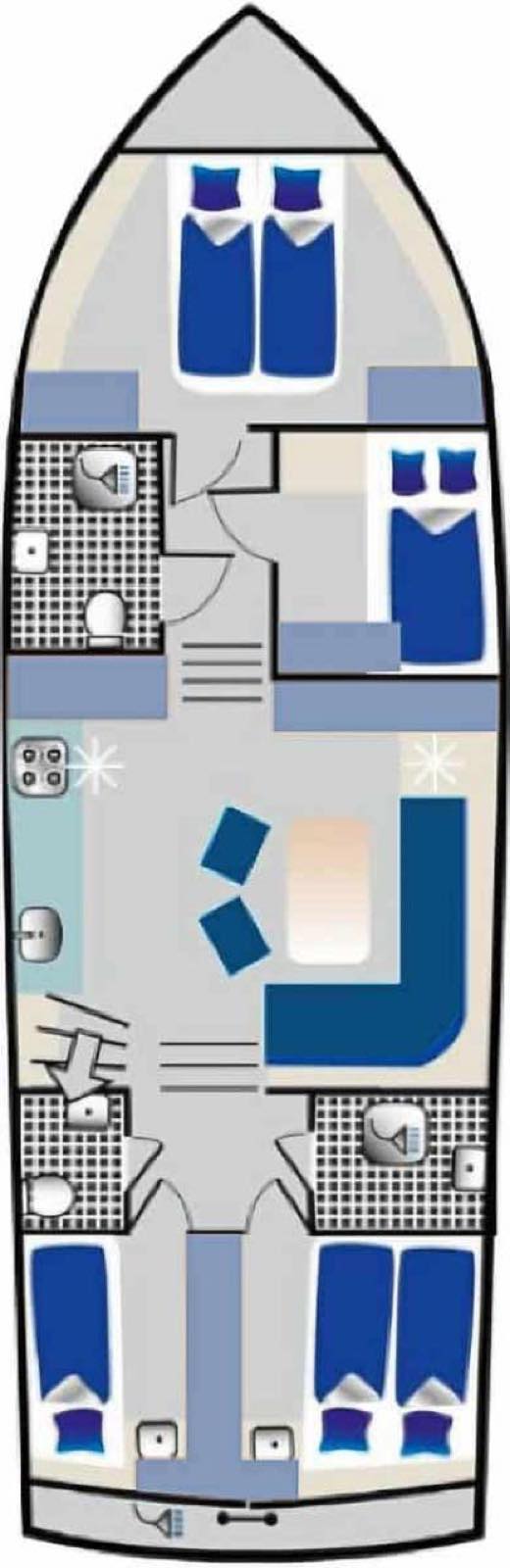 Hausboot B&B Atlantic – an Bord