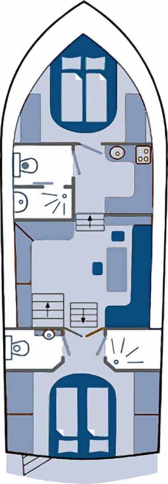 Hausboot Laura-Marie – an Bord